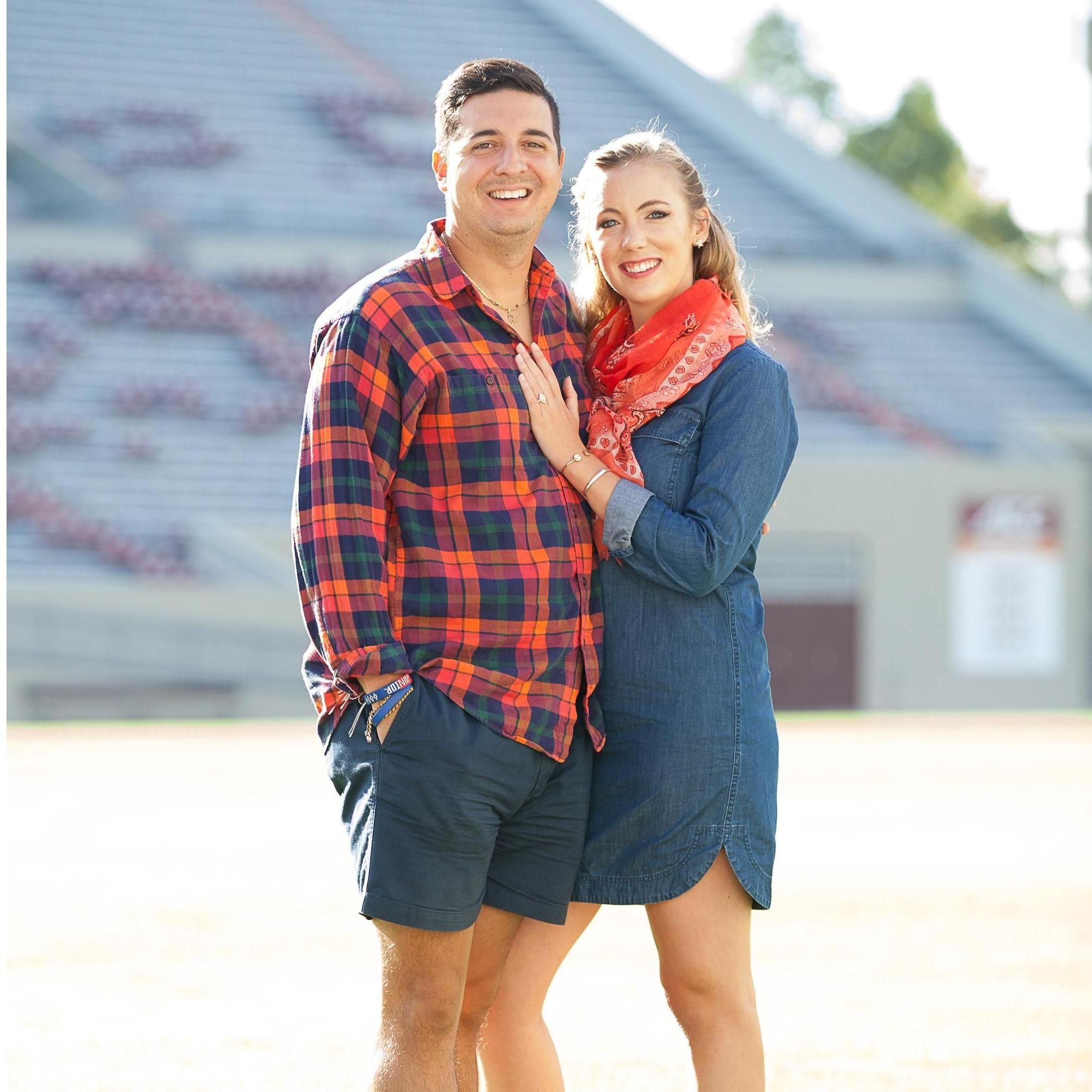 Engagement photo shoot at Virginia Tech