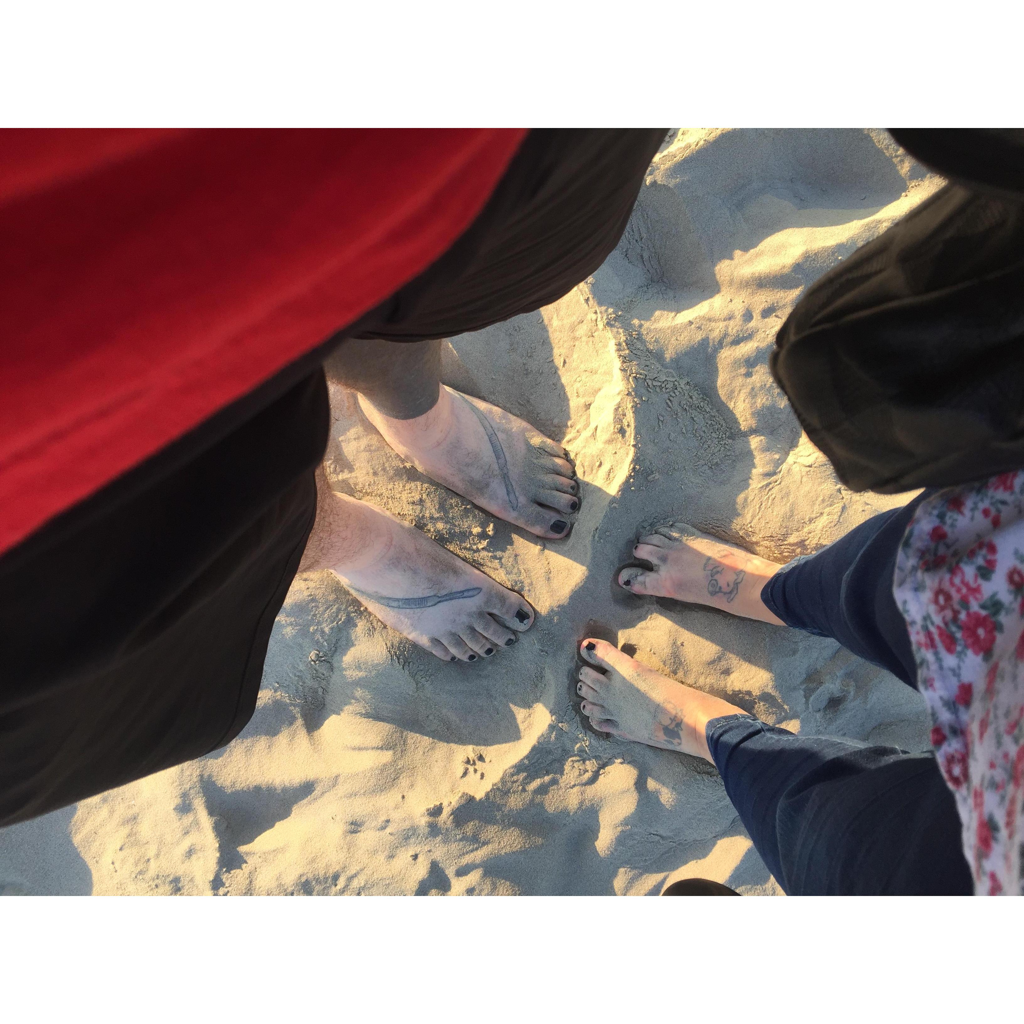 The first picture we ever took together. Ryan was the first guy I had ever known to get his toe nails painted!