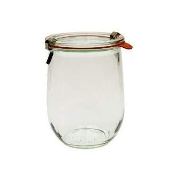 Weck 745 Tulip Jar - 1 Liter, Set of 6 Clear