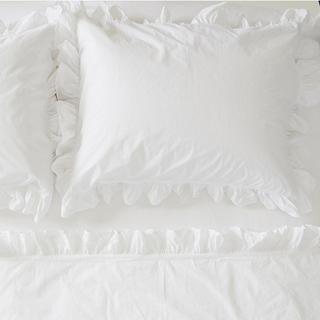 Liliput Ruffle Pillowcase with Zipper Closure, Set of 2