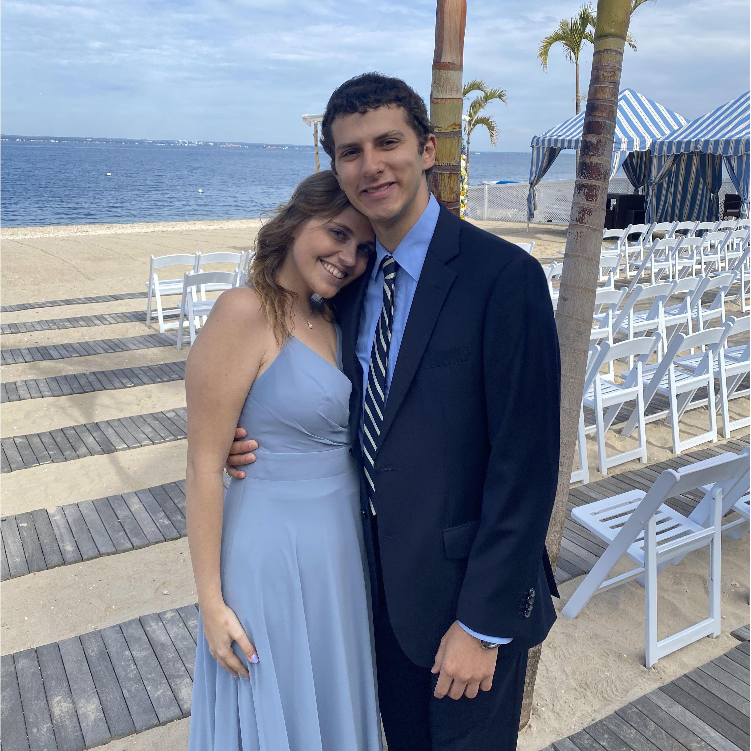 Taken on the beach where Hannah and James Broyles were married. Theirs was the first wedding Julia and Robert attended together.