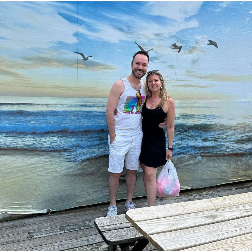 At the Jersey Shore house!