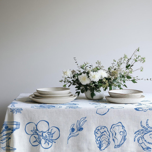 Hand Drawn Tablecloth Italian Summer Tablecloth Italian Theme Tablecloth Wedding Decor Italian Dinner Party Decor That's Amore Tablecloth