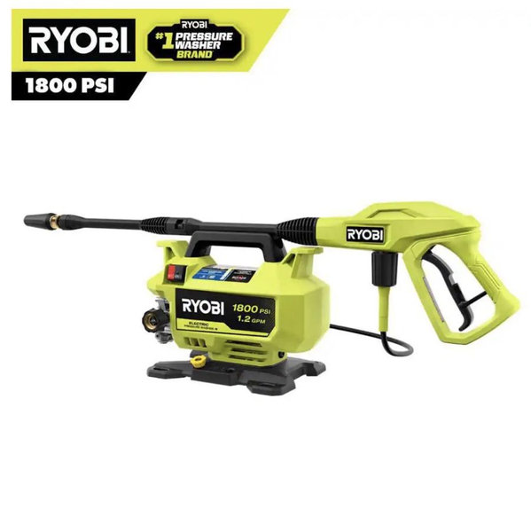RYOBI 1800 PSI 1.2 GPM Cold Water Corded Electric Pressure Washer RY141803