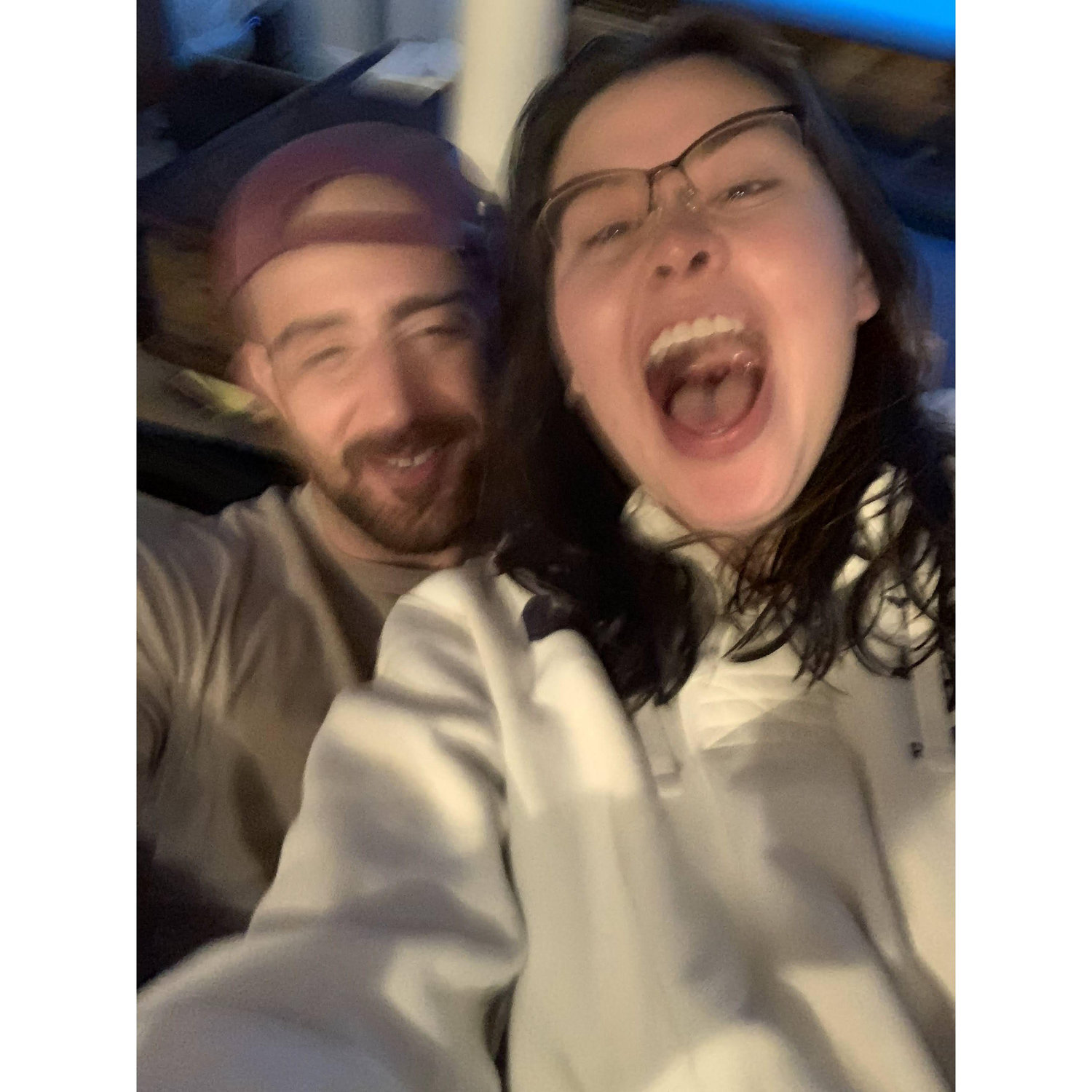 the very first picture ever taken as a couple (can you tell that's the honest truth)