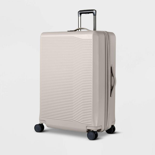 Signature Hardside Large Checked Spinner Suitcase Matte Atmosphere - Open Story™