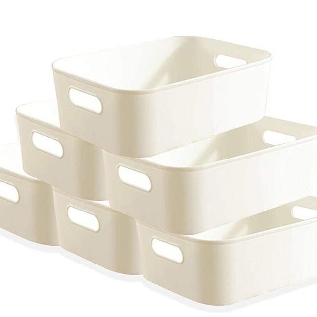 Feiupe Set of 6 Storage Bin Storage Basket Desk Cabinet Organizer