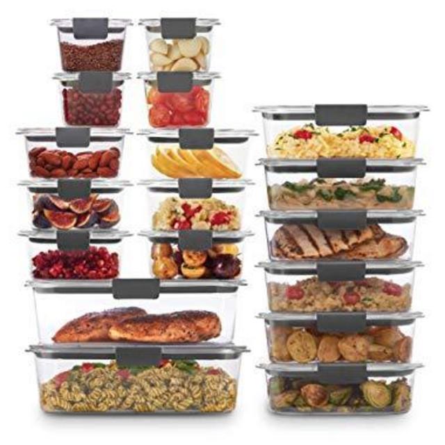 Rubbermaid 2108389 Brilliance Storage 44-Piece Plastic Lids | BPA Free, Leak Proof Food Container, Clear