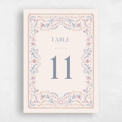 Linen, Beige Wedding Table Number - Maglorie