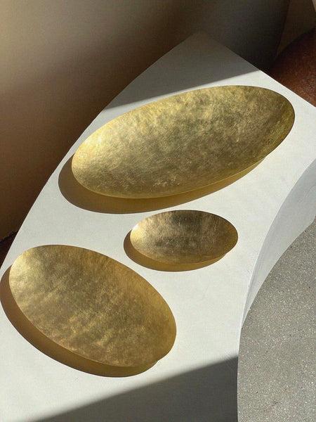 Hammered Brass Oval Dishes