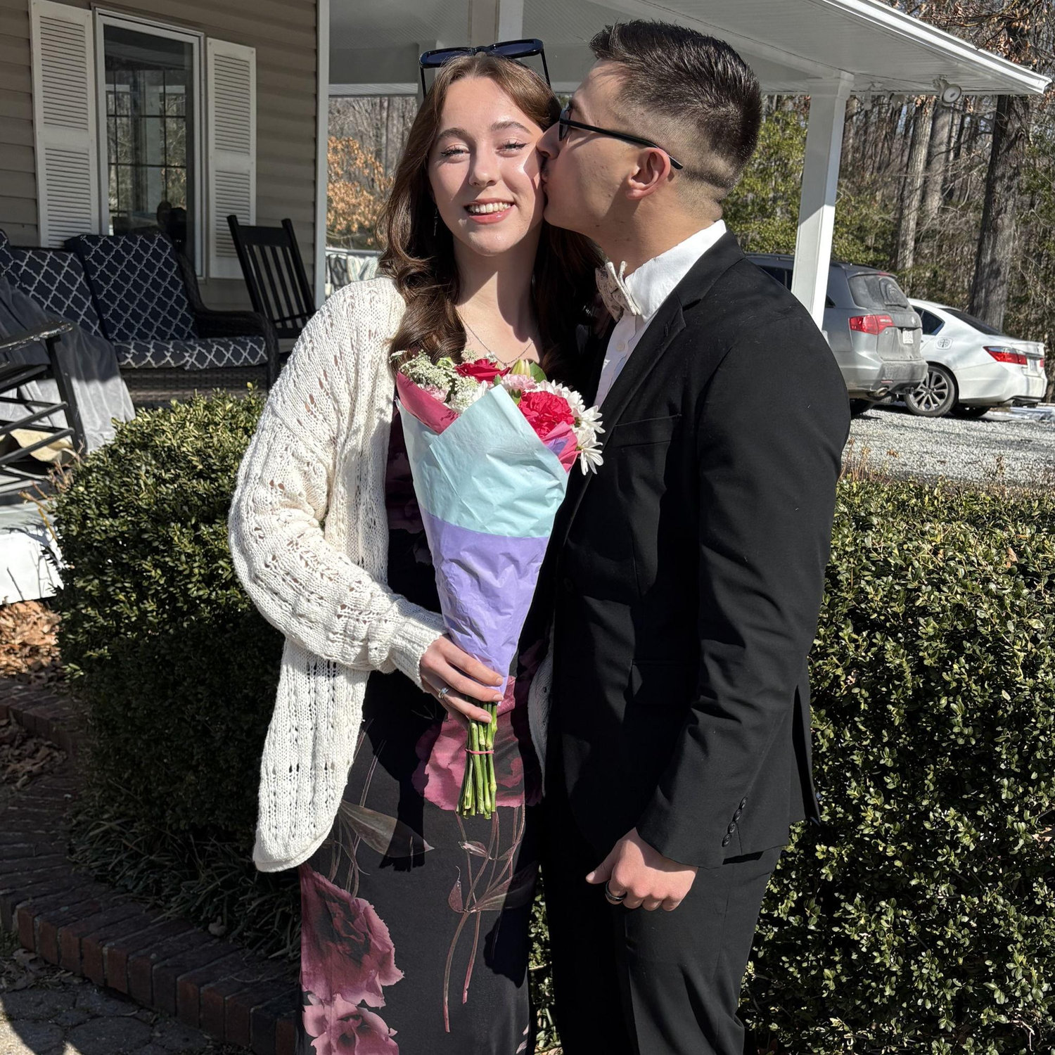The morning of our engagement, Valentines day!