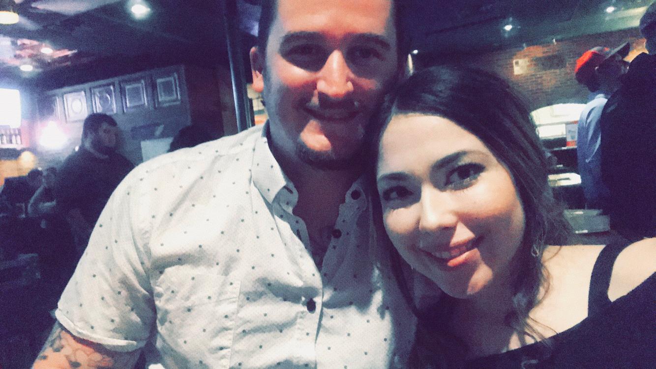 Our first photo together listening to American Aquarium play live at the Tap!