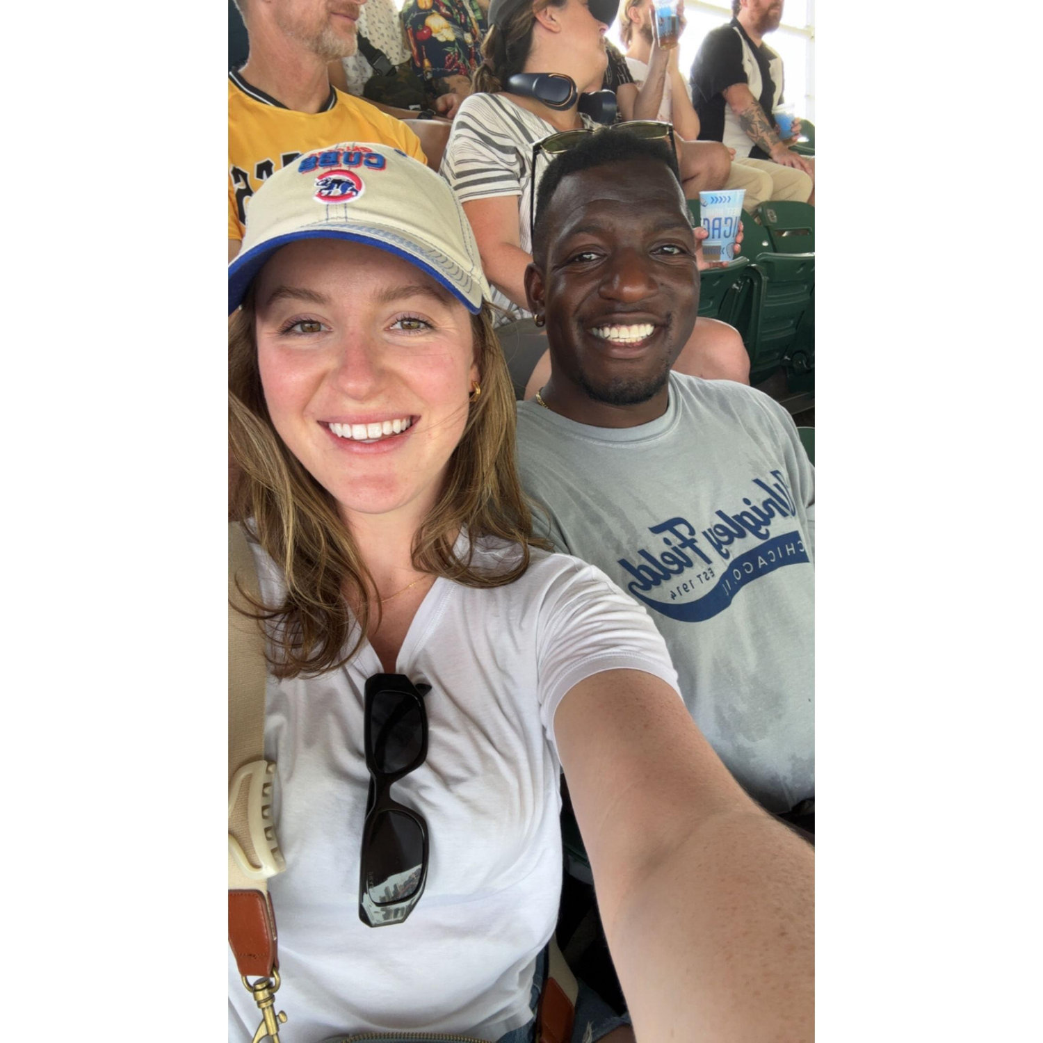 Our first Cubs game as Chicagoans!