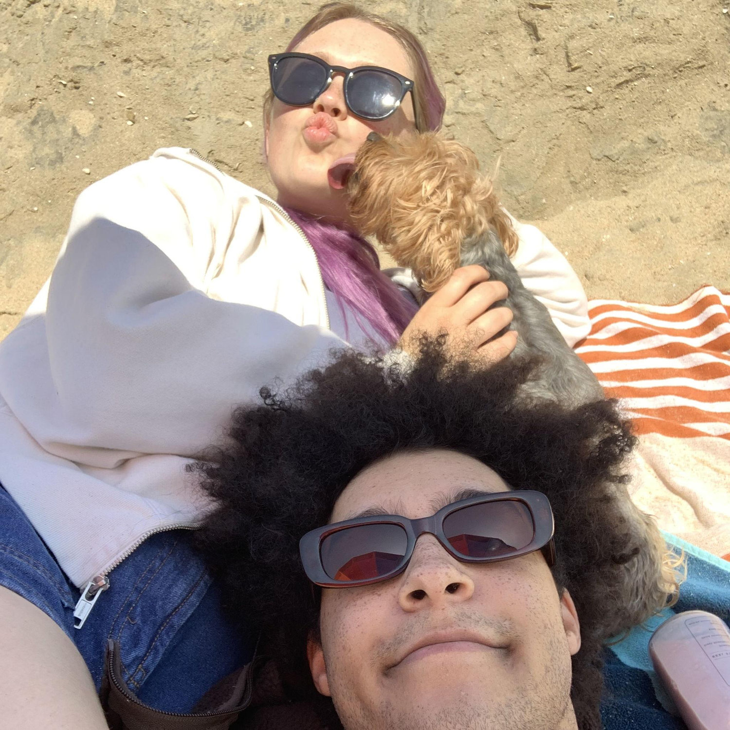 We love going to the Huntington dog beach with Evie