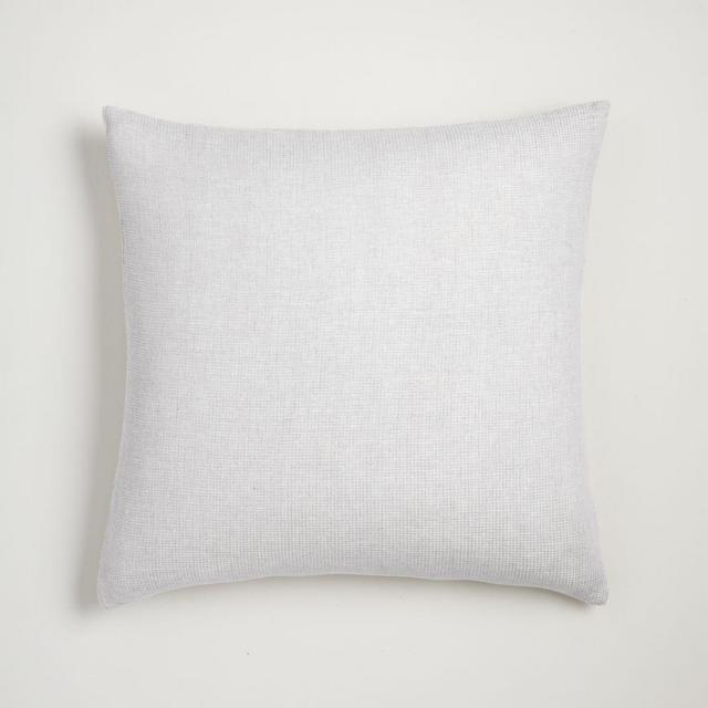 European Flax Linen Mini Waffle Duvet, Euro Sham Set, White