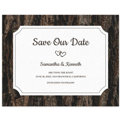 Brown Wedding Digital Save the Date - Douglas Frame