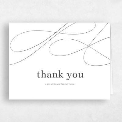 White Typography Wedding Thank You - Powell