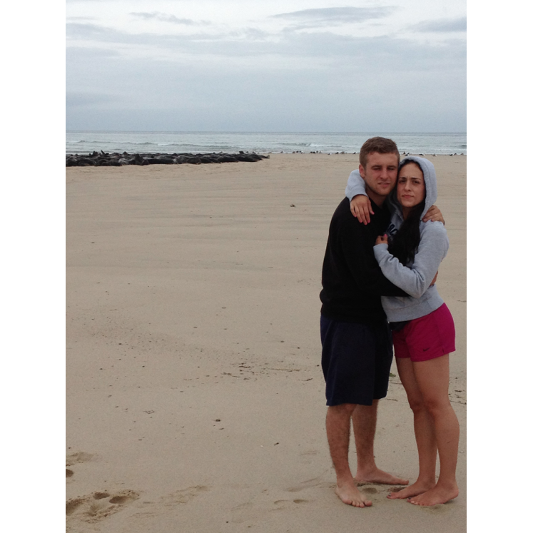 Despite their squinting countenances, R + A are quite thrilled to be standing near a herd of seals on the dunes during Rachel's 2nd trip to Cape Cod with the Cournoyer clan in 2012.