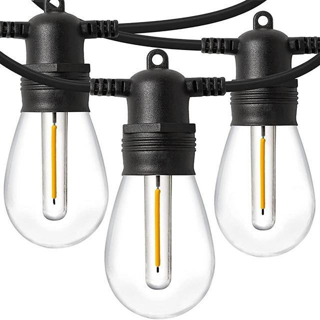 Baxstel LED Outdoor String Lights 27Ft with 10 Dimmable Edison Vintage Shatterproof Bulbs and Commercial Grade Weatherproof Strand Heavy-Duty Decorative Cafe, Patio, Market Light