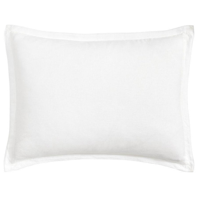 Belgian Flax Linen Galen Sham, White, Standard, Set of 2