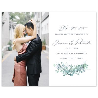 White Winter Wedding Digital Save the Date - Blosser Photo