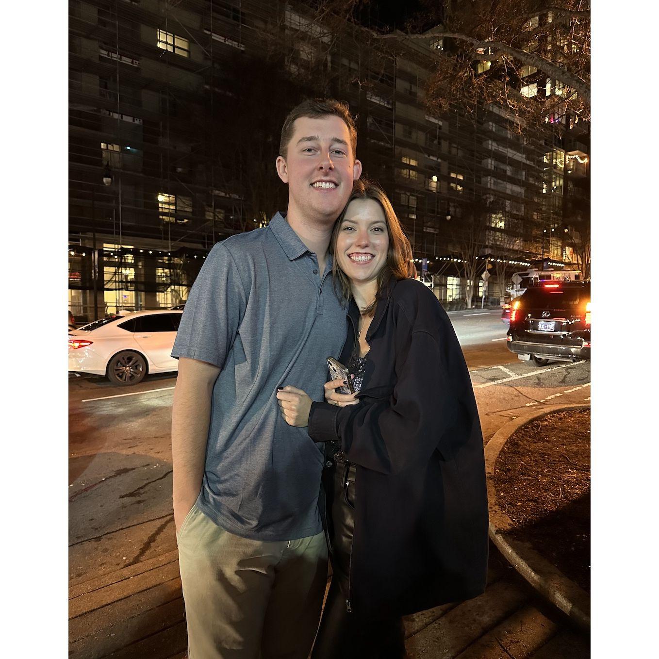 Our first trip together was to Nashville for New Years Eve in 2022. This is our first picture together!