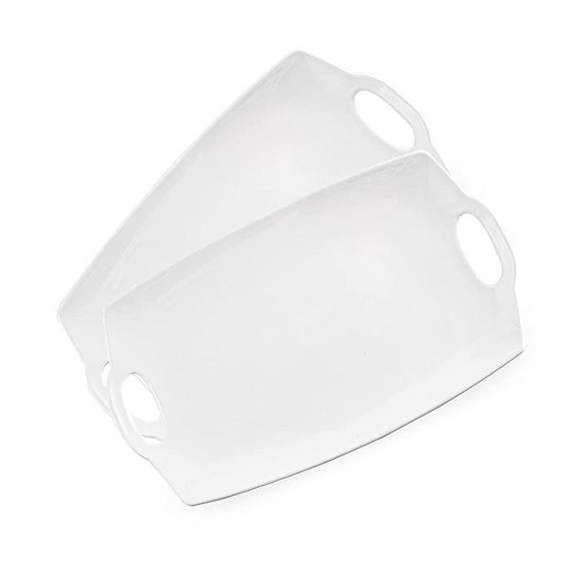3 Tier Serving Stand for Chip and Dip Set Porcelain Serving Tray Oval Serving Bowl Set for Entertaining White Serving Platter and Dish for Dessert, Appetizer, Candy, Vegetable