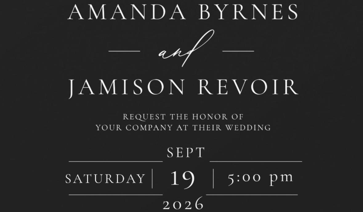The Wedding Website of Amanda Byrnes and Jamison Revoir