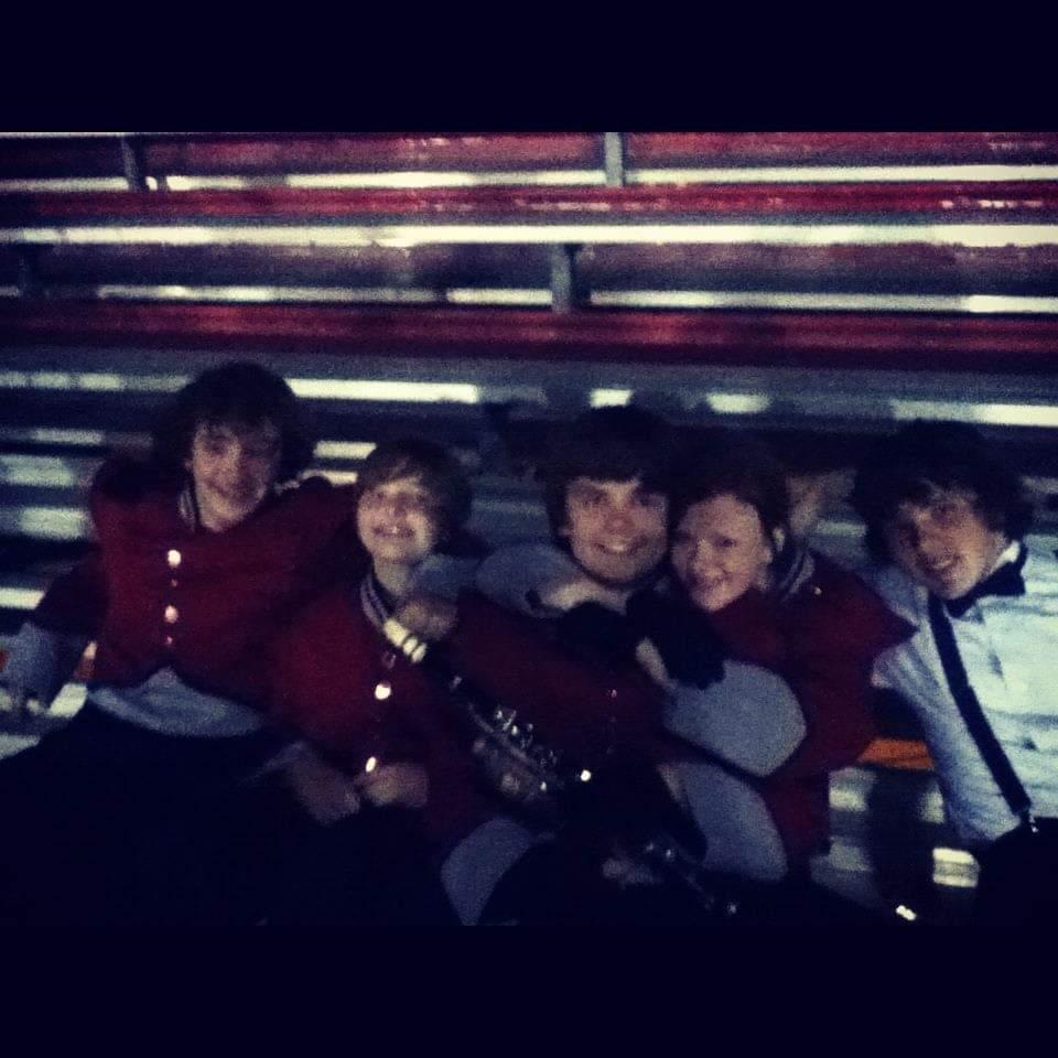 This is it, the crunchiest photo ever. Which two are we, can you tell? (We were NOT allowed to hug in those uniforms)