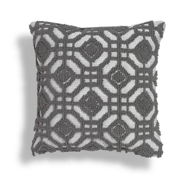 18"x18" Dahlia Square Throw Pillow Olive/Gray - Sure Fit