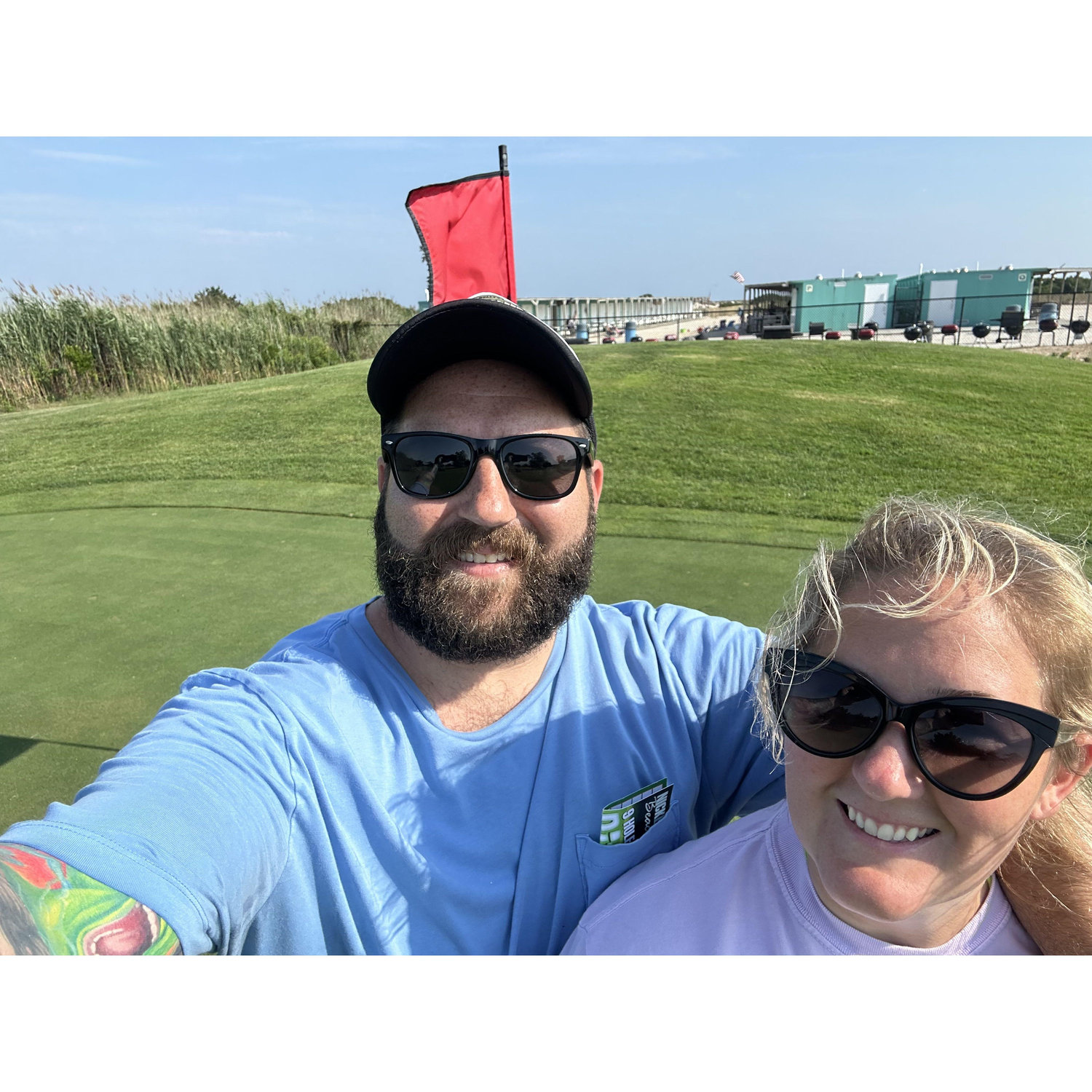 James teaching me how to pitch & putt