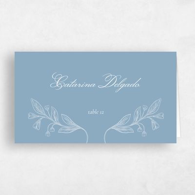 Dusty Blue Wedding Place Card - Gaspard