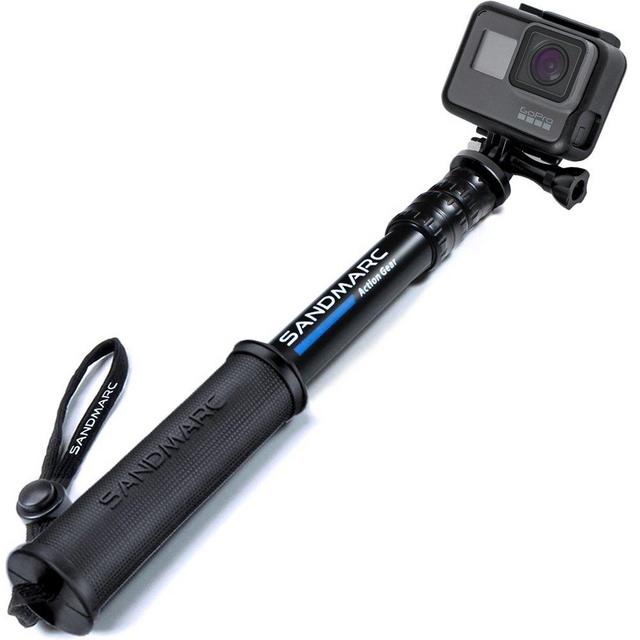 SANDMARC Pole - Compact Edition: 10-25" Waterproof Pole (Selfie Stick) for GoPro Hero 7, Hero 6, Hero 5, Hero 4, Fusion, Hero 5 Session, Hero 3+, 3, 2 & HD Cameras - Telescoping and Portable Extension