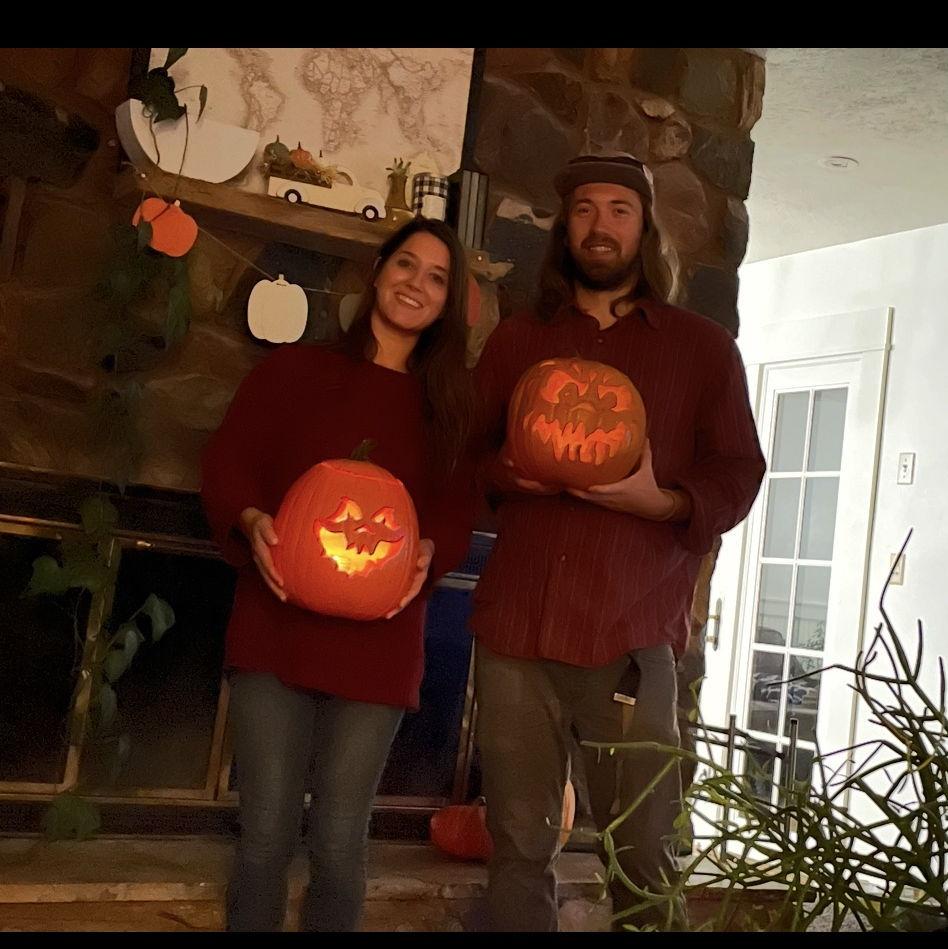 1st time carving pumpkins together