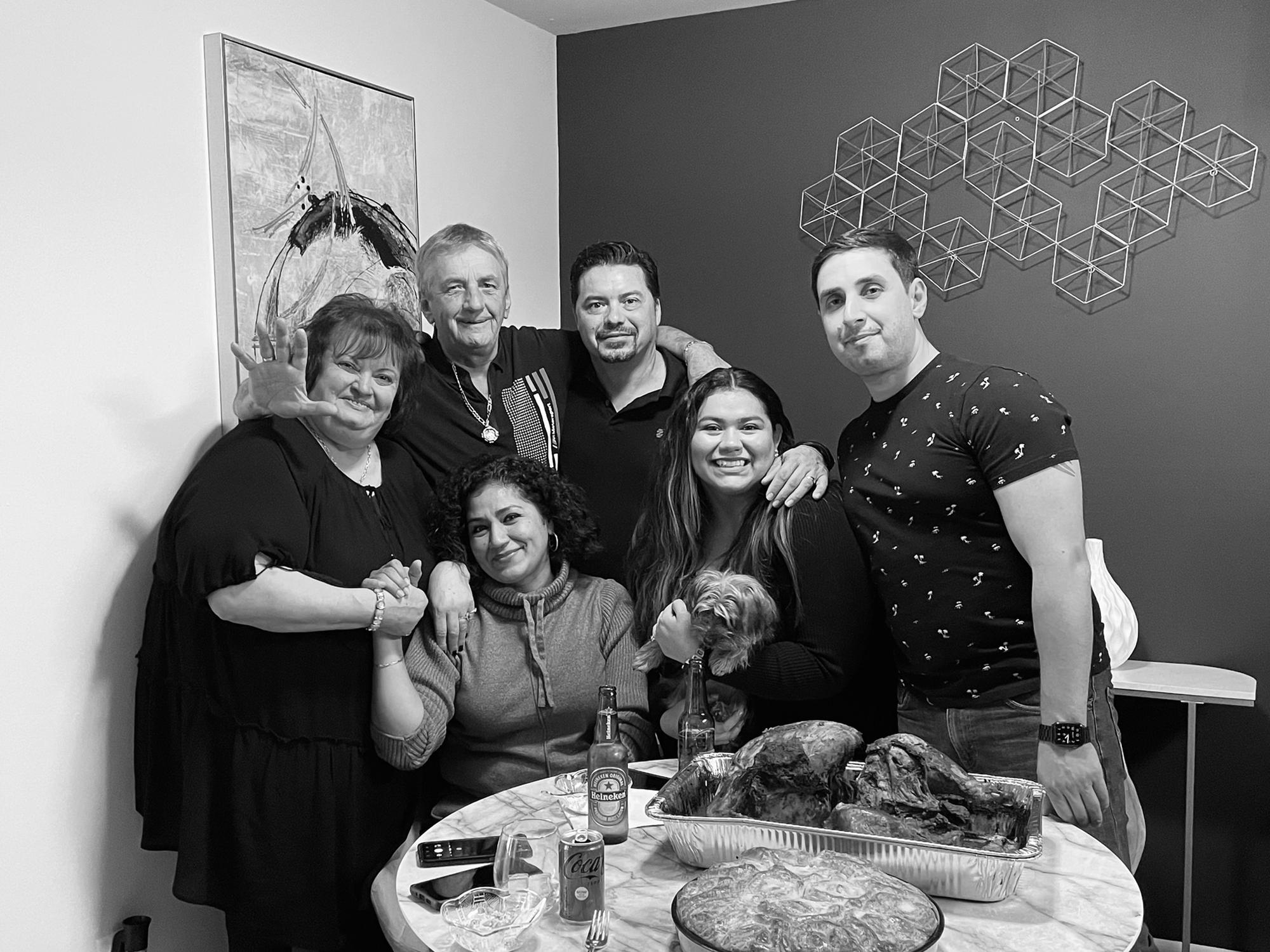First time our families met was Thanksgiving dinner <3