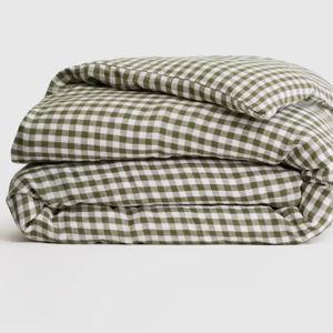 Linen Duvet Cover | Quince in Olive Gingham