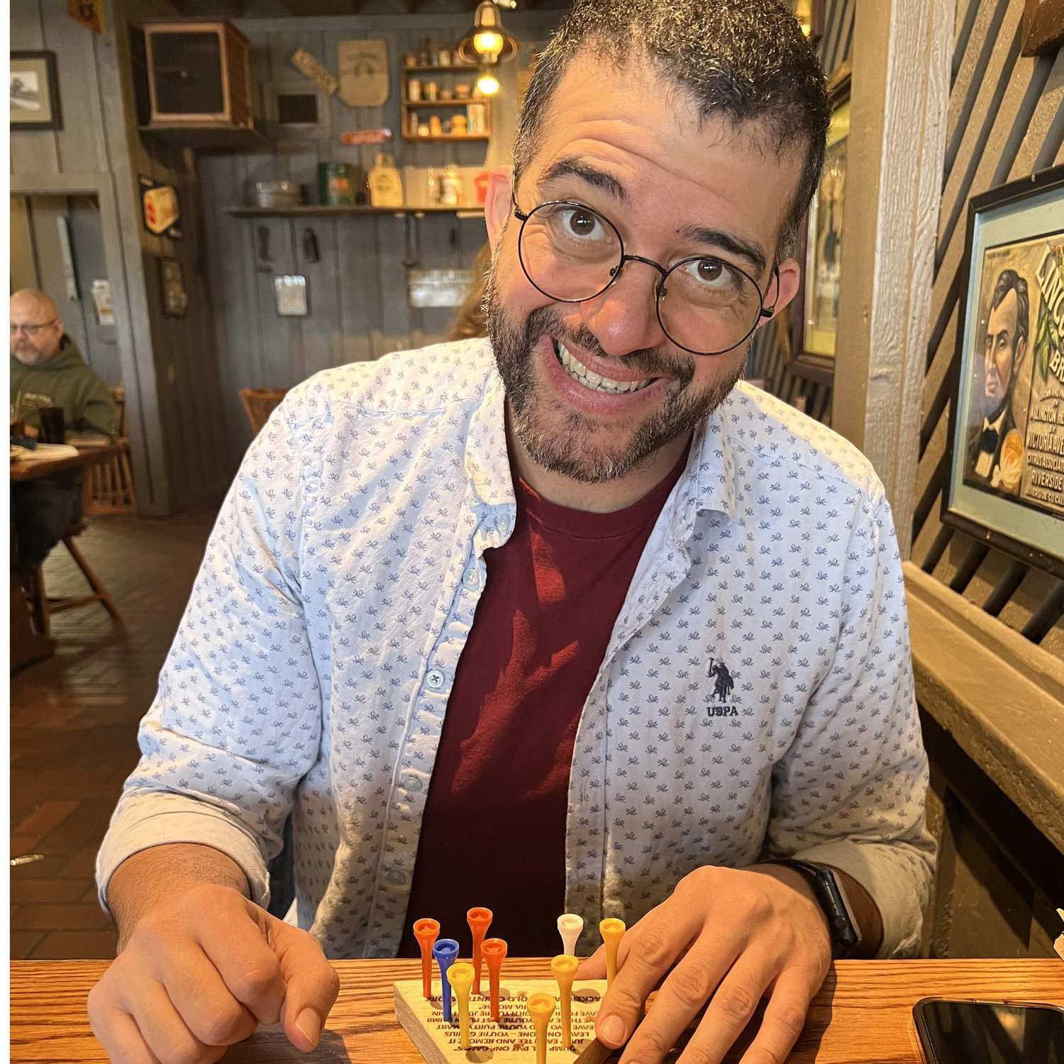 Can's first time at Cracker Barrel!