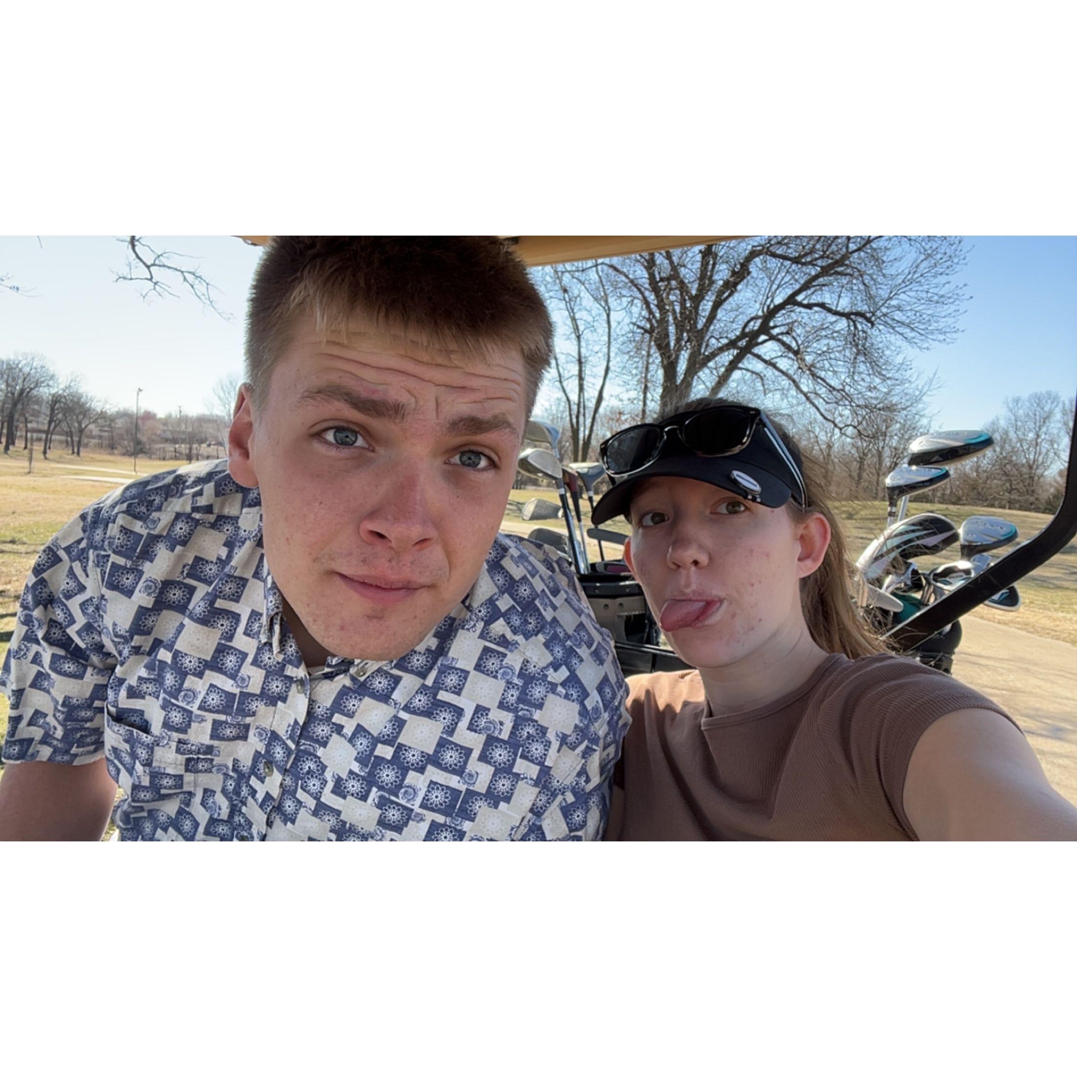 Will's first time golfing!