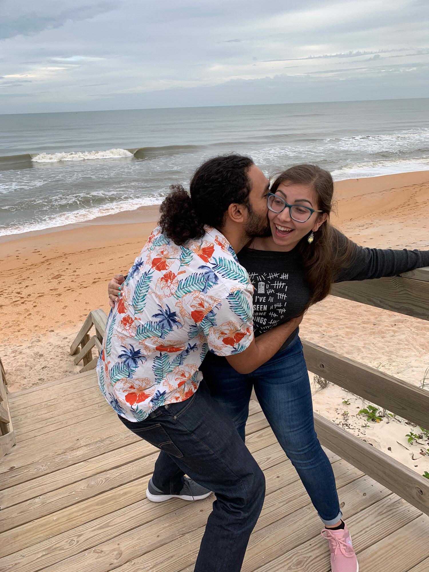 A smooch at Flagler Beach