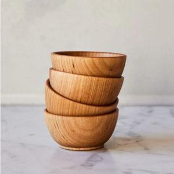 Wooden Pinch Bowls - 4 piece set