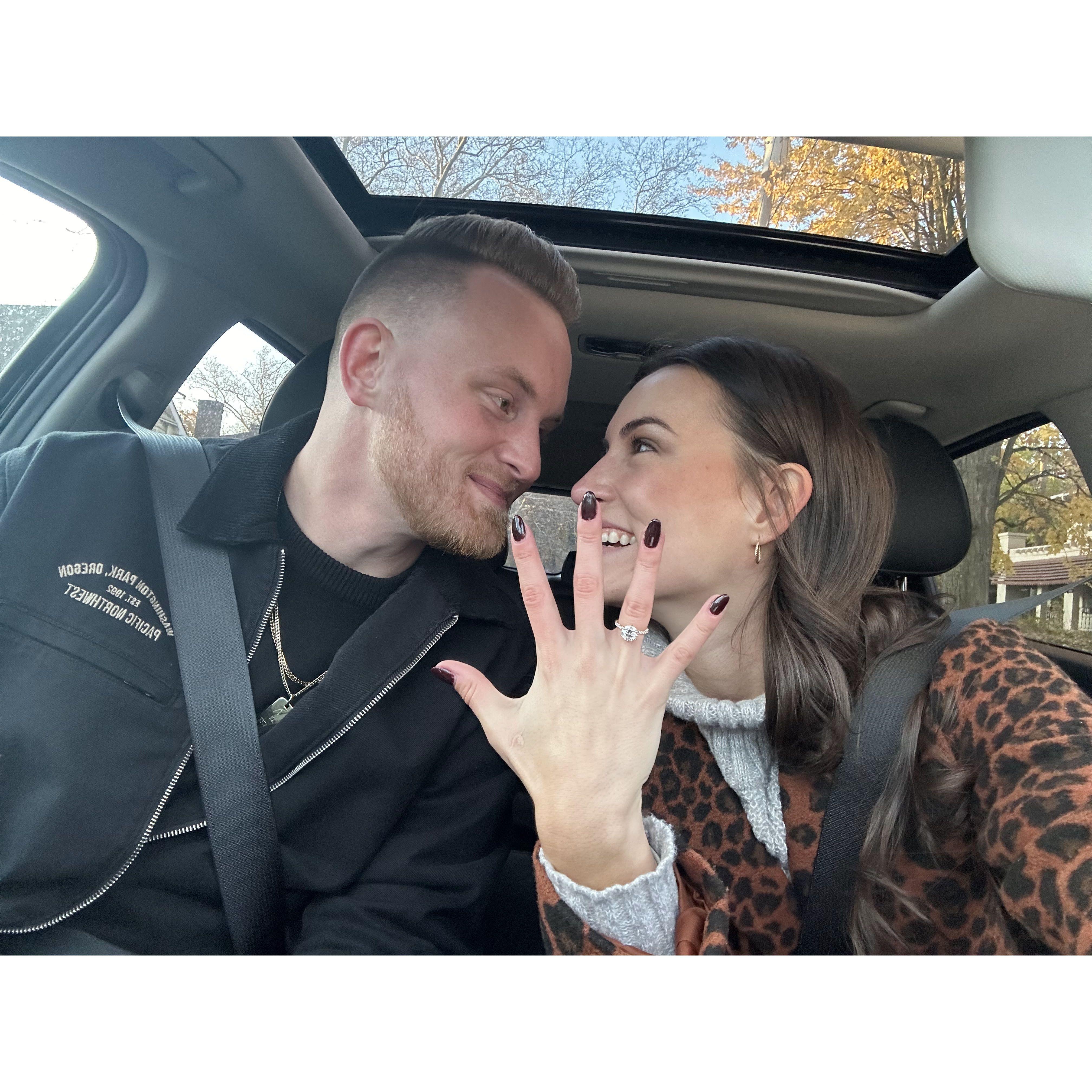 After the big moment, we couldn't wait to tell everyone!