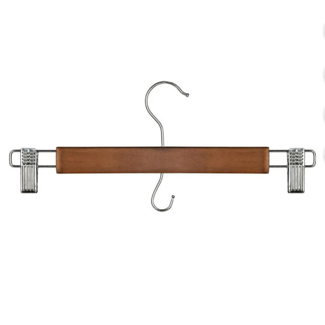 Better Homes & Gardens Walnut Finish Solid Wood Pant & Skirt Hangers, 36 Pack