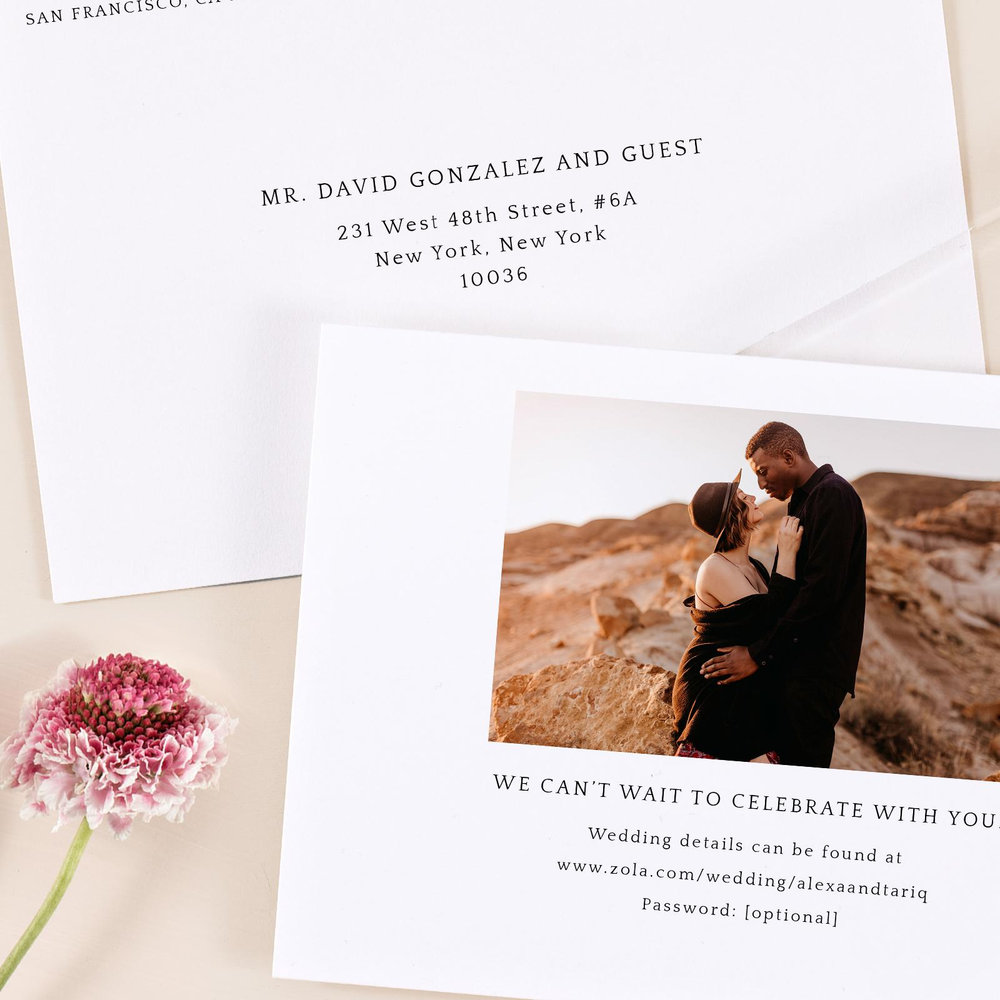 Octavia Frame | White | Zola Wedding Invitations