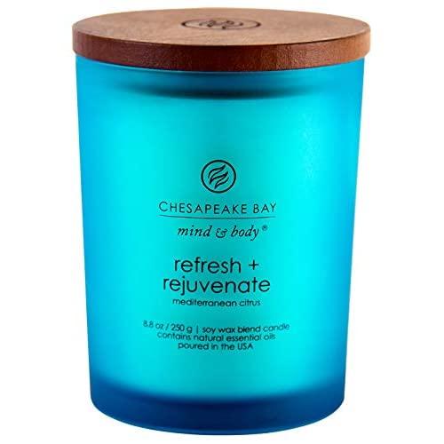 Chesapeake Bay Candle Scented Candle, Refresh + Rejuvenate (Mediterranean Citrus), Medium