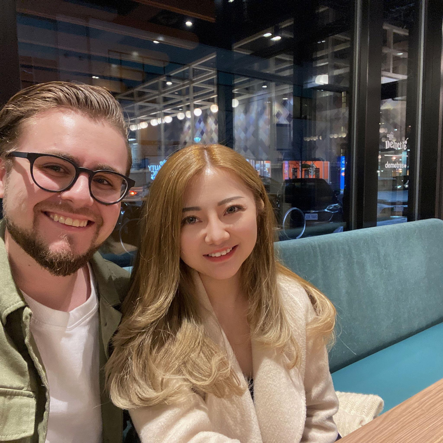 Our first date at Demetres dessert café in North York in December 08, 2021.