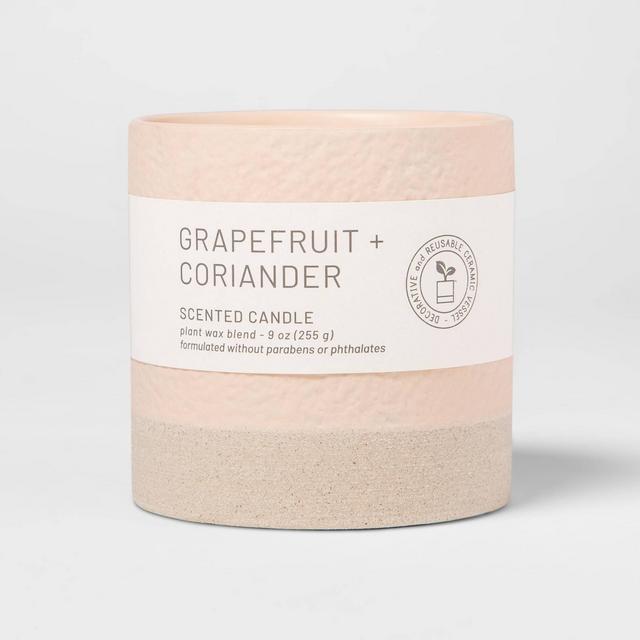 9oz Wellness Ceramic Candle Grapefruit and Coriander - Project 62™