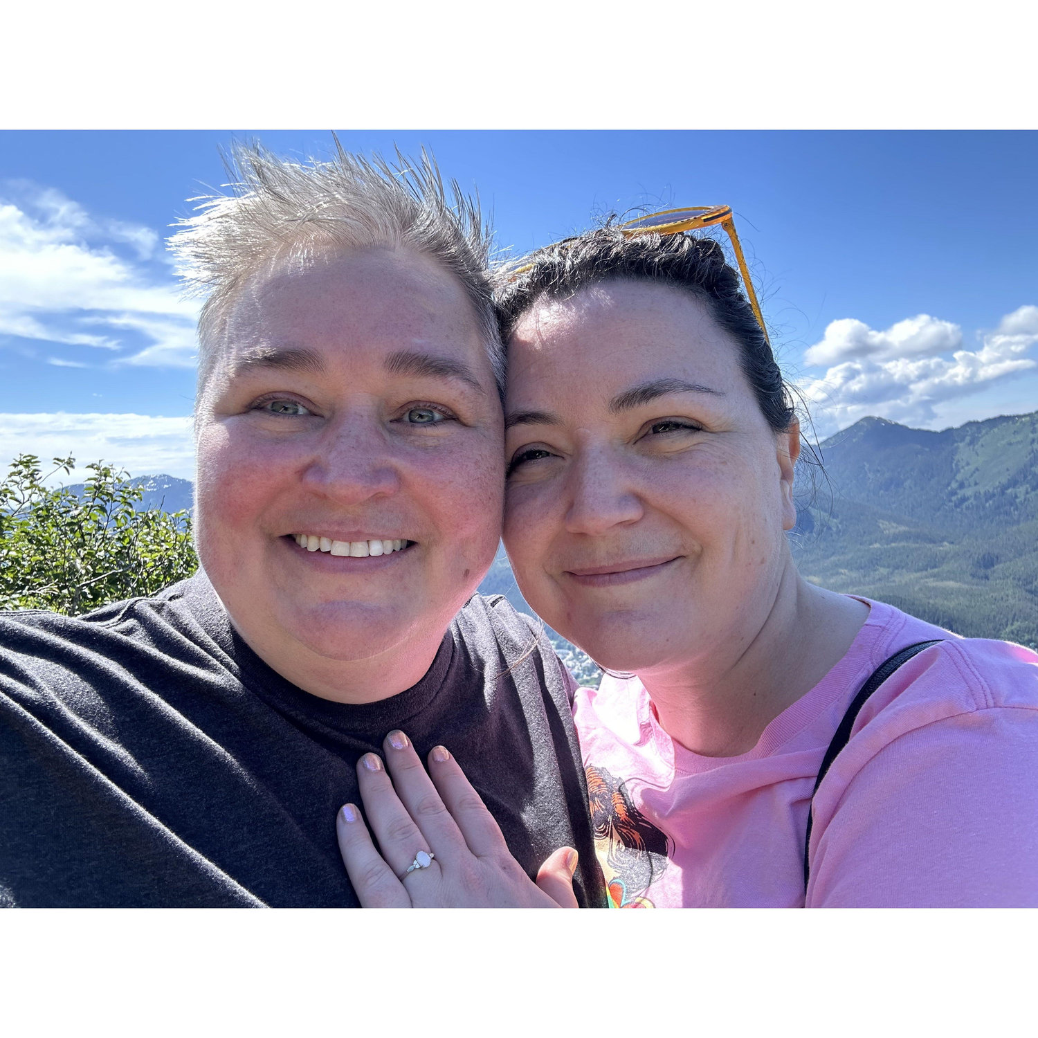 Olivia said yes while we were in Juneau!
