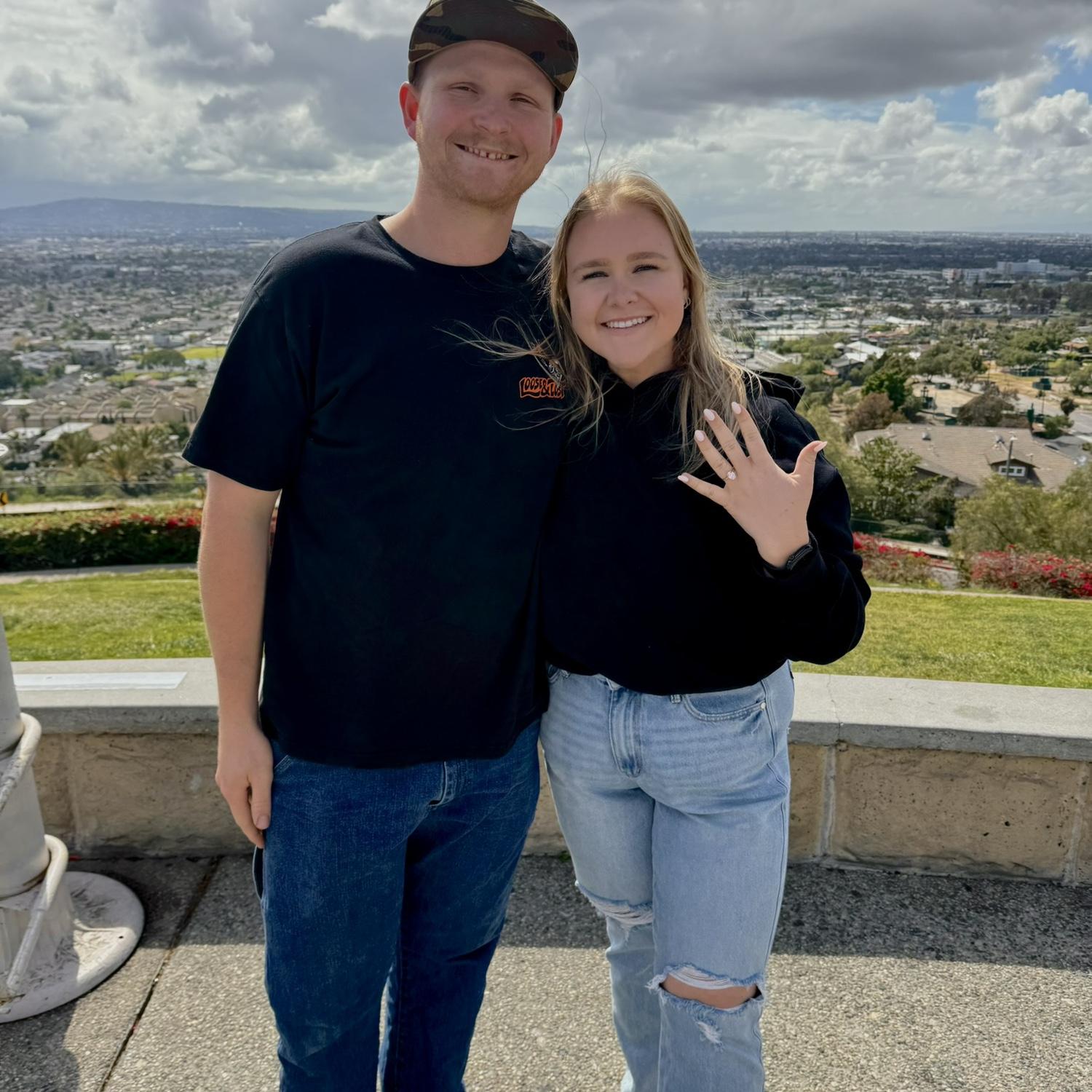 The day Deven popped the question!💍 At Signal Hill, where we had our first date.