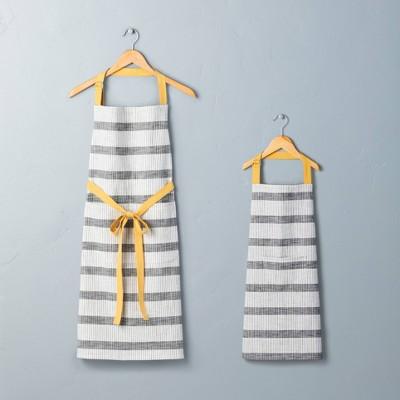 Bold Stripes Cooking Apron Railroad Gray/Yellow - Hearth & Hand™ with Magnolia