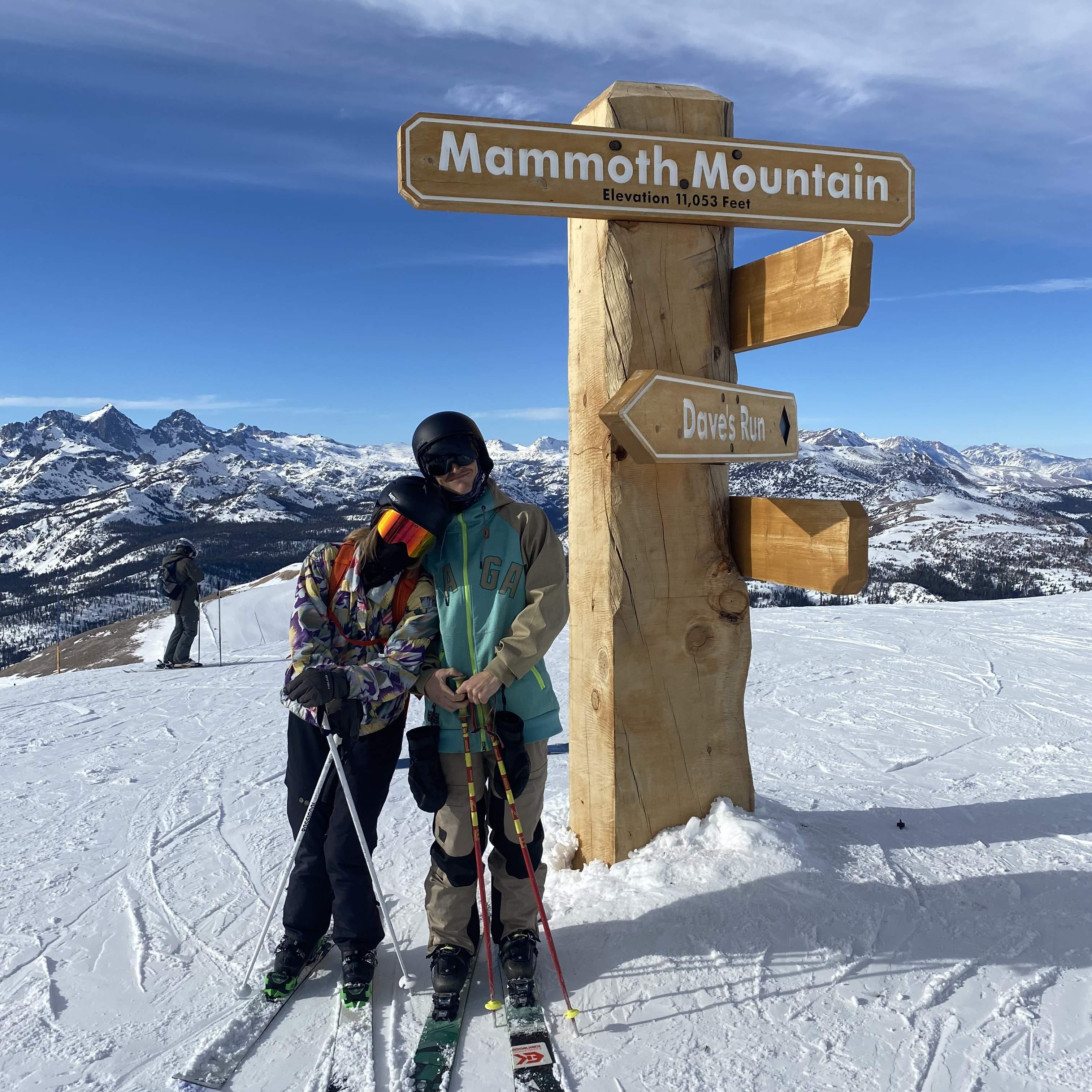 1st time skiing together. Mammoth Mountain. January 10, 2022.